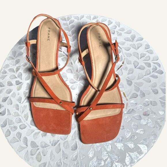 FRAME Denim $398 Le Braxton Strapy Suede Sandal NWT - Picture 8 of 14